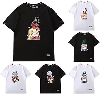 [の隠れ屋] 雀魂 半袖 tシャツ グッズ 發 コスプレ 衣装 一姫 カーヴィ 福姫 八木唯 月見山 ジニア かぐや姫 嵐星 夏服 日常服 綿 丸首 無地 軽い Tシャツ 柔らかい 可愛い 快適 薄い 爽やか 薄手 男女兼用 おしゃれ