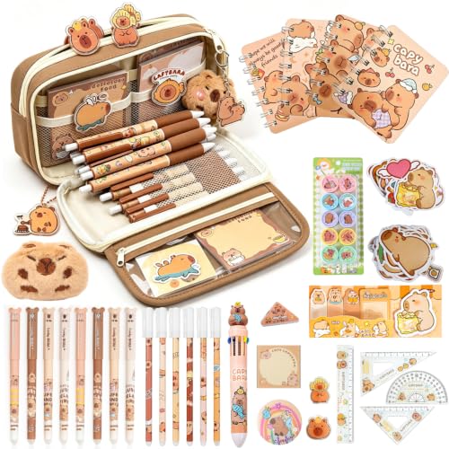 Trousse Capybara Papeterie Kawaii, Rentrée, Anniversaire, Noël Cadeau