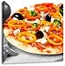 Produktbild Pixxprint leckere Pizza mit Oliven und Hirtenkäse schwarz/weiß, Format: 70x70 als Leinwandbild