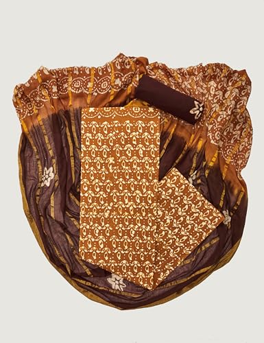 Image of Amazon Brand - Myx Women's Unstitched Batik Print Salwar Suit Dress Material With Dupatta