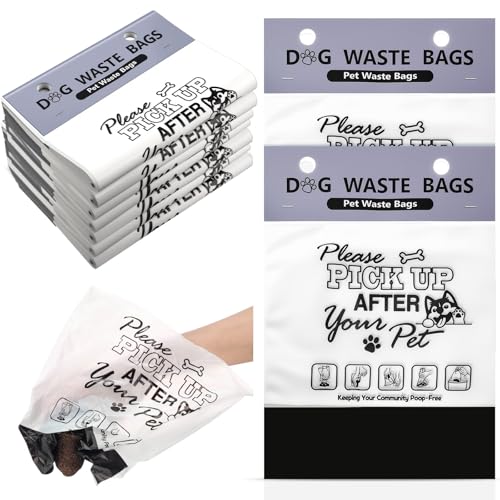 Image of Ireer 500 Pcs Thick Header Dog Waste Bags Bulk Dog Poop Station Refills Pet Waste Bags Thicker Leakproof Disposal No More Warm Yuck Feeling for Home Outdoor Parks Communities Hoas