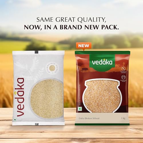 Image of Amazon Brand - Vedaka Dalia (Broken Wheat), 1 kg