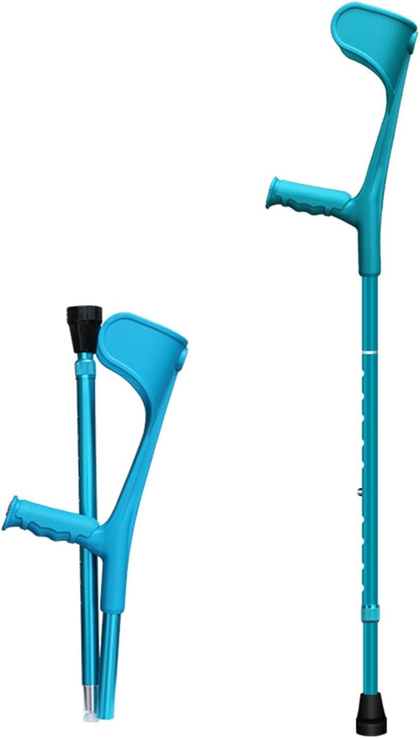 最新作の アルミニウム合金折りたたみ式軽量前腕松葉杖 調整可能な頑丈な滑り