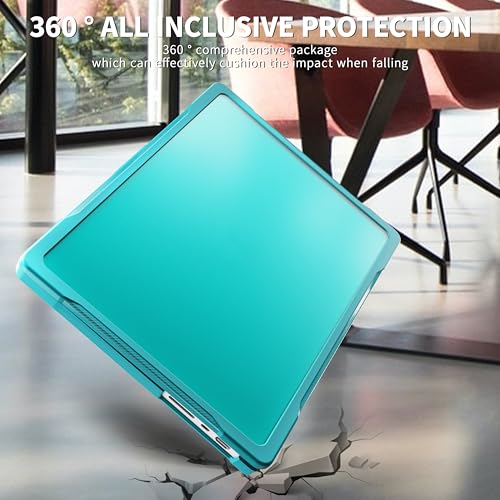Funda MacBook Pro 16 que evita arañazos con plástico rígido y parachoques azul 5