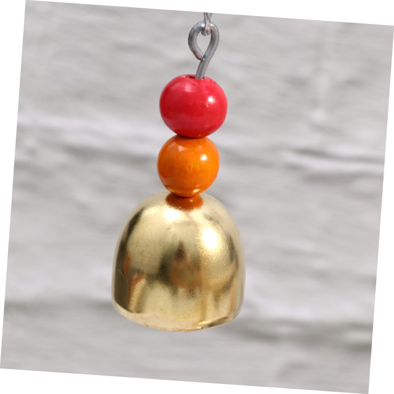COLLBATH Supporto da Gioco per Pappagalli in Legno Ciotola in Acciaio Inox, per Gabbia o Giardino, Stabile e Resistente Colore Casuale
