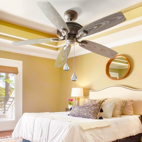 Image of Ceiling Fan Pull Chain, Sun Moon Fan Pull Chain Extension, 12 Inches Decorative Chain Pulls Ornaments for Lamp (4 Pack Silver Fan Bulb)