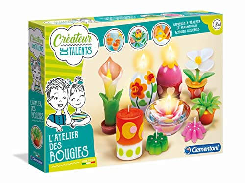 Clementoni - L'Atelier des Bougies - Créateur de Talents - Coffret Créatif - Réalise des Bougies Colorées - Décoration - Pour Enfants à Partir de 8 Ans