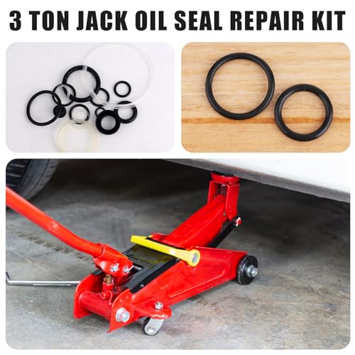 Gosknor 15stk Dichtungswerkzeug-Set für die Reparatur von Wagenhebern, Horizontales 3-Tonnen-Dichtungs O-Ring Set für Hydraulische Wagenheber mit Öleinfüllschraube Langlebige Auto-Ersatzteile