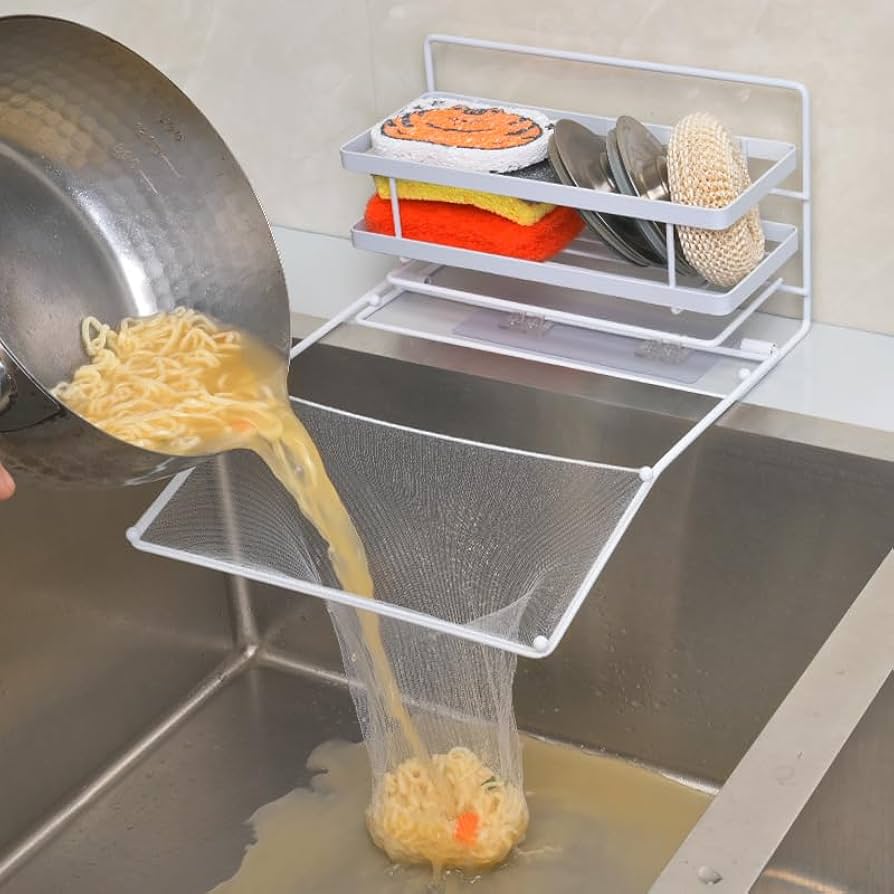 ☆三角コーナーいらず スポンジ置き キッチンシンク　水切り グリーン Amazon｜三角コーナーいらず キッチンドレイン 水切り ネット 粘着式