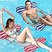 Gifort Flottantes Hamac, Hamac Gonflable Chaise Longue Gonflable Piscine Multi-Usage Pliable Flottantes Hamac Portable Flotteur Ultraléger (Rouge & Bleu)