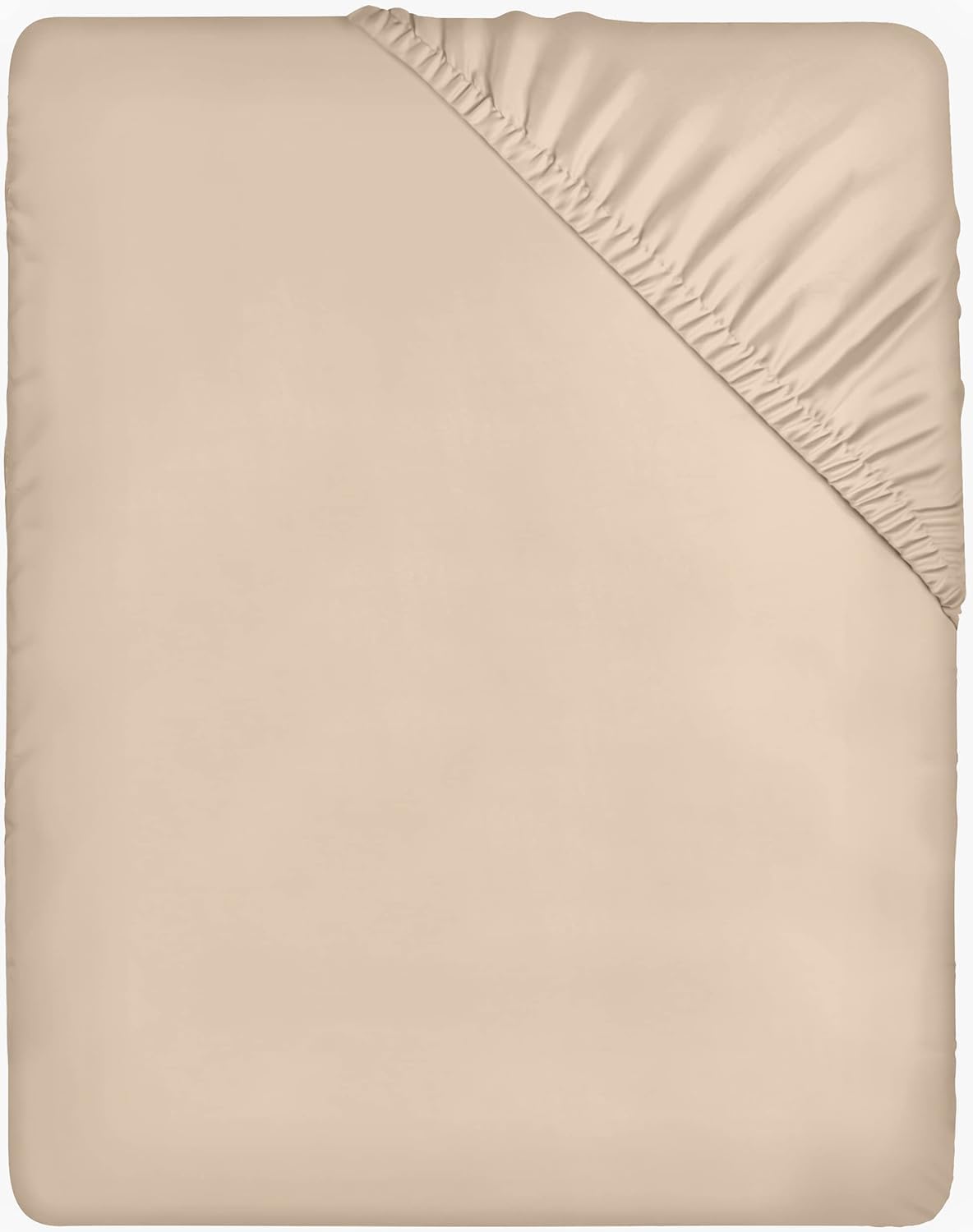 Utopia Bedding Lenzuolo con Angoli Una Piazza e Mezza Francese - 120x200cm - Beige - Microfibra Spazzolata - Lenzuolo Sotto con Angoli Elasticizzato