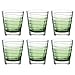 Leonardo Vario Struttura 026840 Lot de 6 verres à eau, lavables au lave-vaisselle, en verre coloré, verts, 250 ml