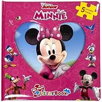 Disney Junior Minnie My First Puzzle Book - Jigsaw Puzzles for kids, 10-page board book, 5 puzzles to enjoy