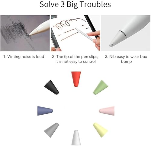 Miniatura 3 de 8 fundas de silicona para lápices de Apple, tapa de repuesto para Apple Pencil de 1 y 2 generación, estuche de silicona para puntas de ipencil,