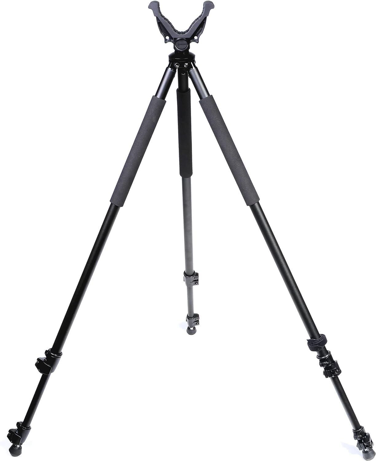 Hammers Telescopic Shooting Tripod w/Adjustable Quick Flip Leg Lock Ball Bearing Pivot V Yoke Max. Height 68"