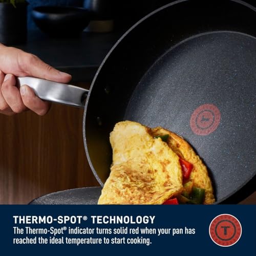 Image of T-FAL StoneShield 5Qt / 11.8 inch Jumbo Cooker, Non-Stick, Anti-Warp, Rock Texture, Dishwasher & Oven Safe, Easy to Clean