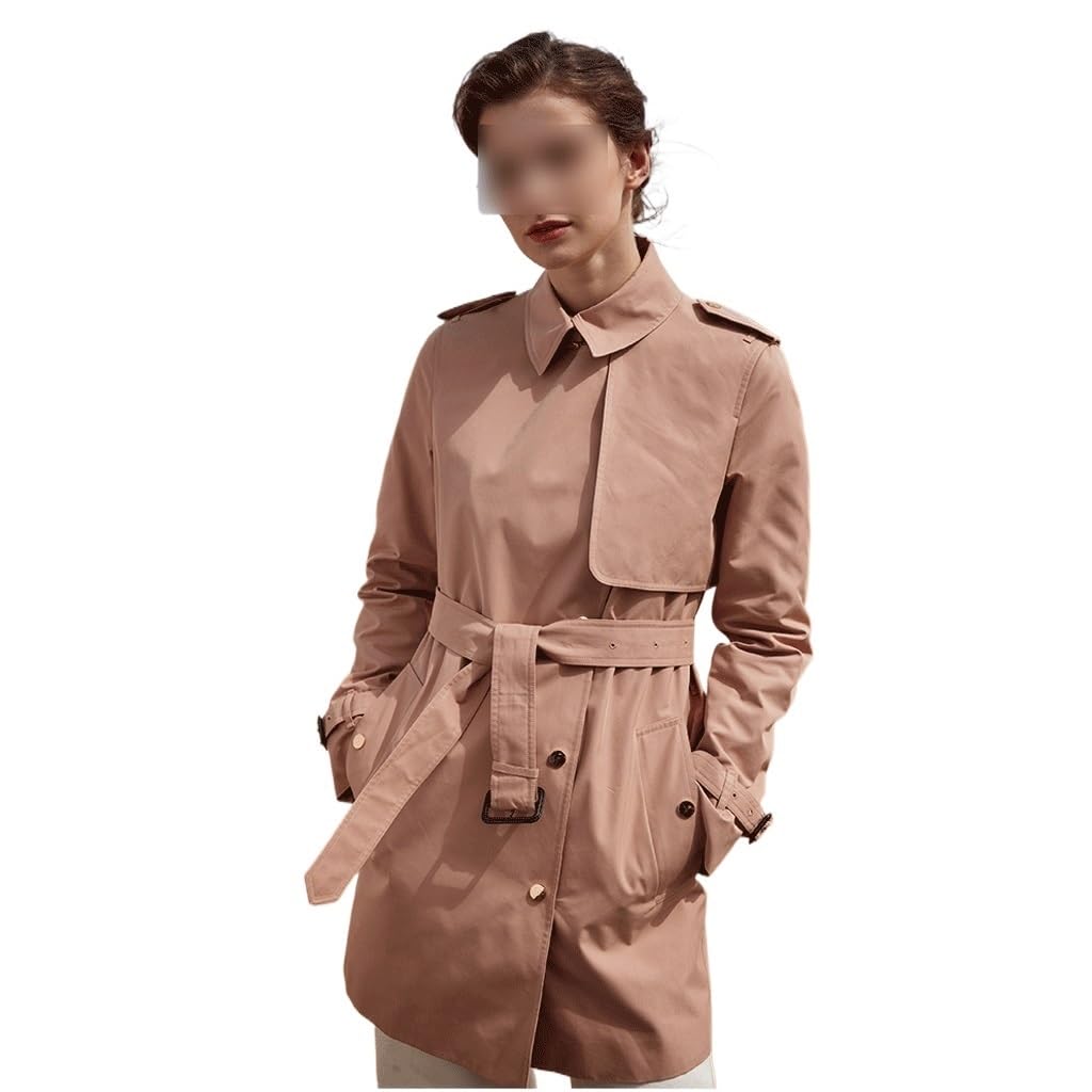 High-end Trench Coat Womens Reversible Medium-length Slim Design Sense Temperament Jacket Fall and Winter