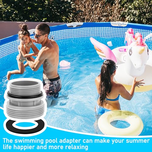 Poolschlauch-Adapter-Anschluss 38mm,Poolschlauch-Adapter-Umbausatz,mit Dichtung,Poolschlauchadapter mit Klebeband für Schwimmbad – Bild 6