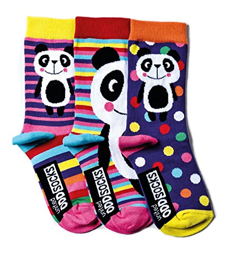 socks Verrückte Oddsocks Panda für Mädchen im 3er Set