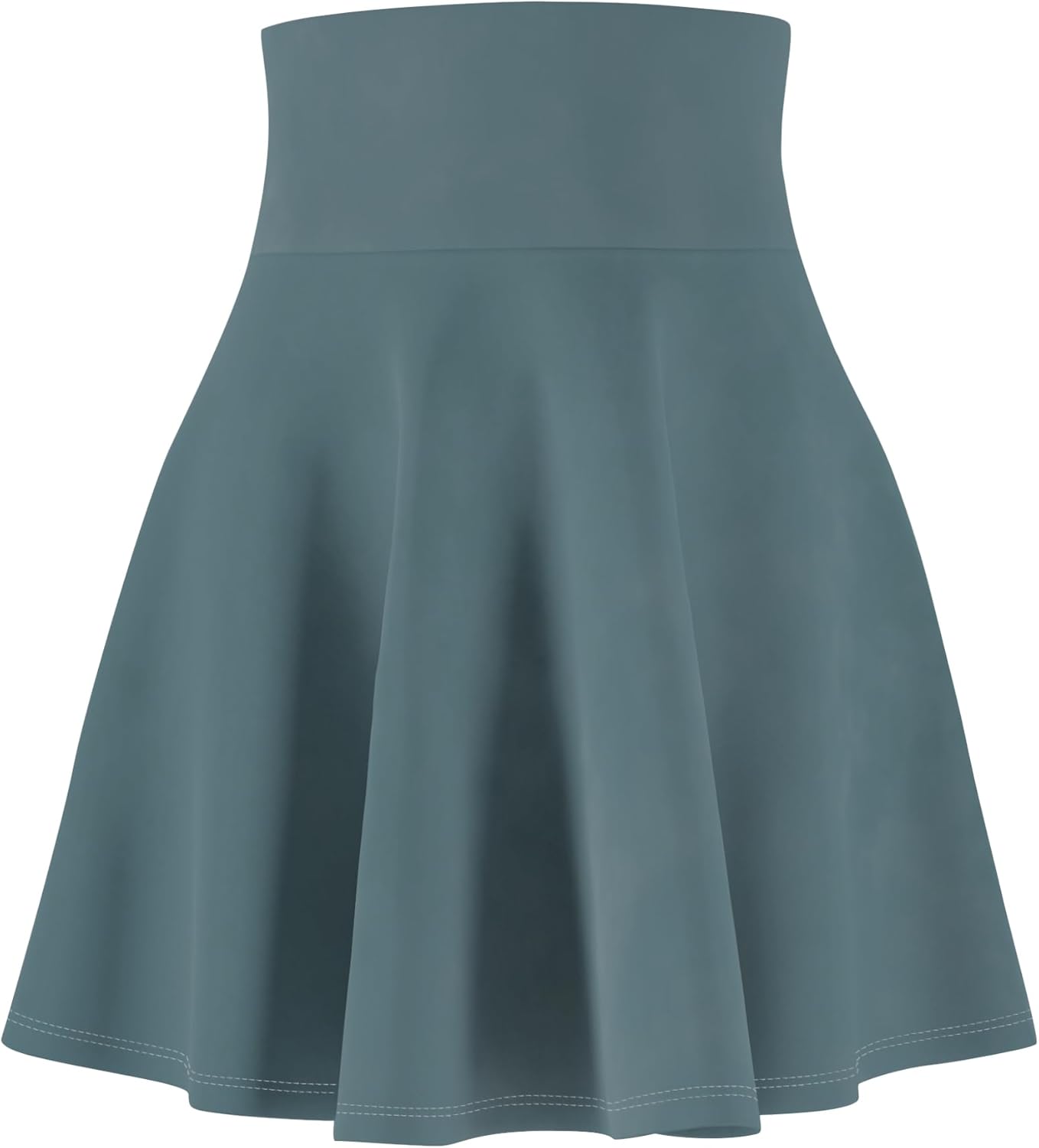 Solid Teal Women's Skater Skirt (AOP)