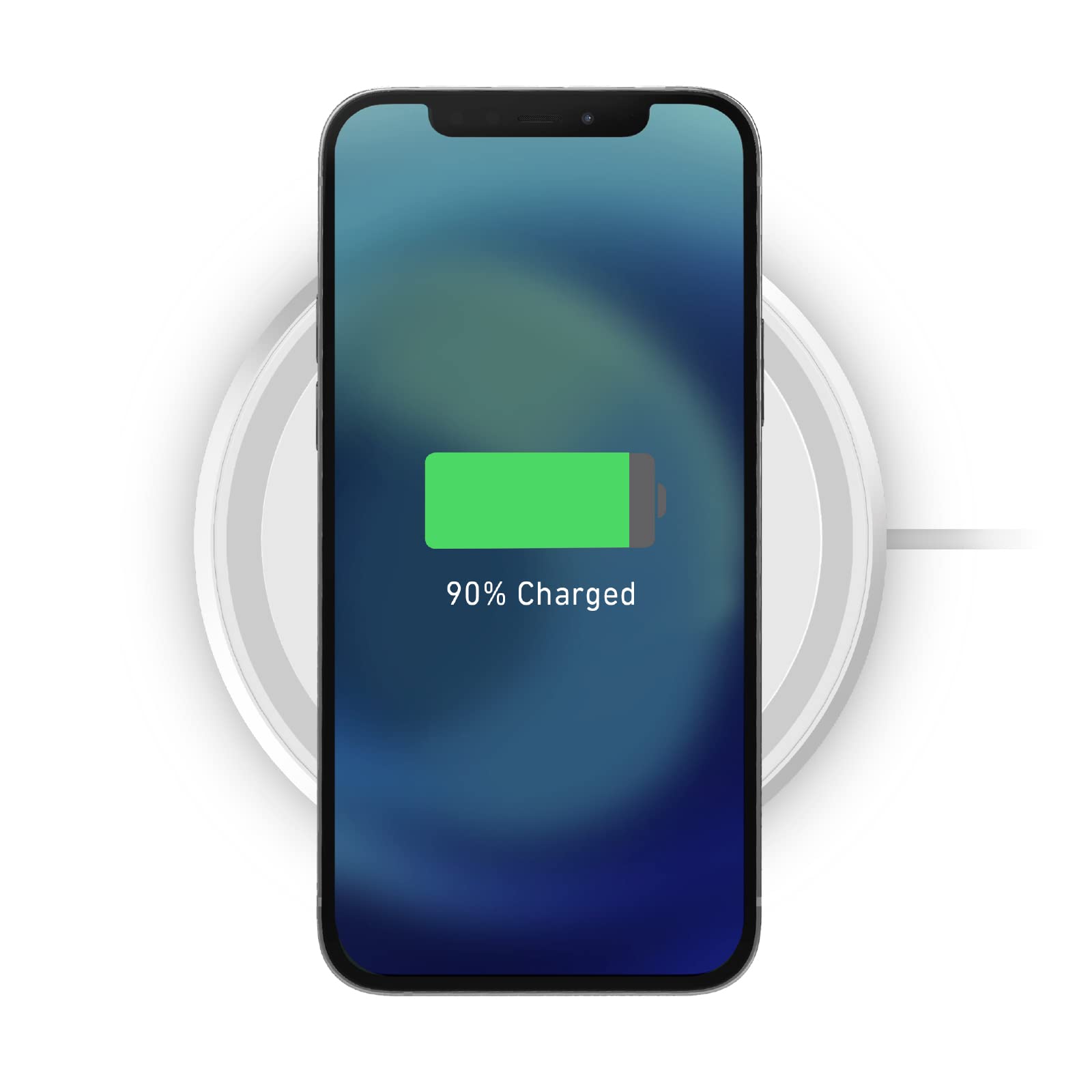 SBS Caricatore da Tavolo Wireless Fast Charge, 15W per Ricarica Ultra Rapida, Base di Ricarica per Cellulari Qi, Smartphone iPhone/Samsung/Xiaomi/Oppo/Huawei