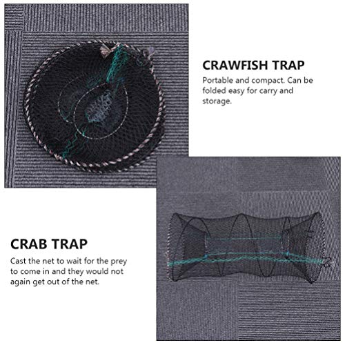 BESPORTBLE 2 peças armadilha de caranguejo rede de pesca de lagosta, camarão, rede dobrável de malha