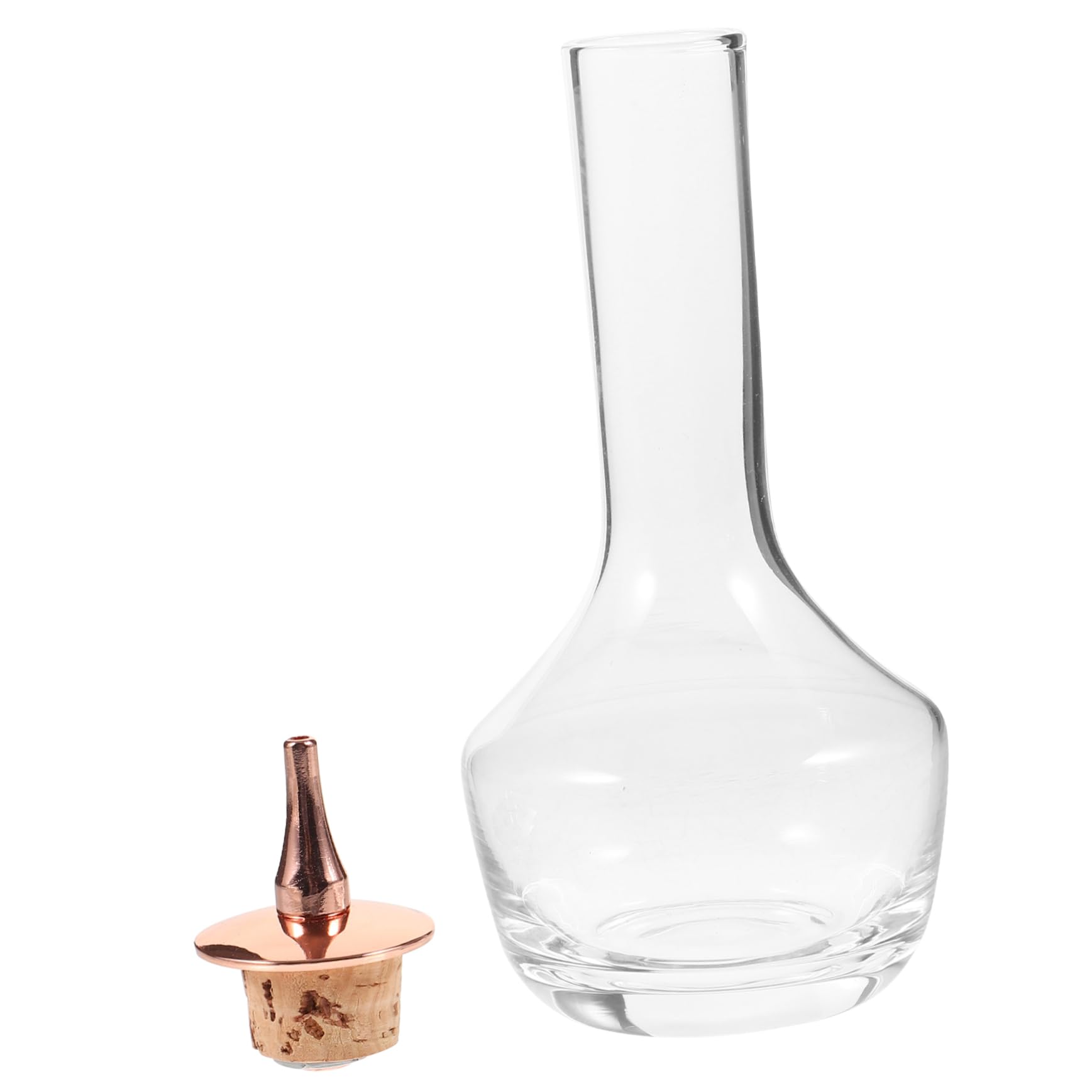 COLLBATH 2stücke Glass Bitter Bottle Mit Roségold-Dasher Deckel Für Cocktails Und Barbedarf Stilvolle Langlebige Glaskaraffe Für Zuhause Restaurants Und Bars