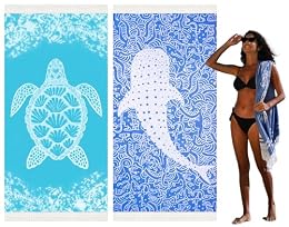 Widdonen Thin Turkish Beach Towel Quick Dry Absorbent Cotton Lightweight Bath Pool Towels Extra Large Oversized Sand Free Beach Stuff Cloud Adults Gift
