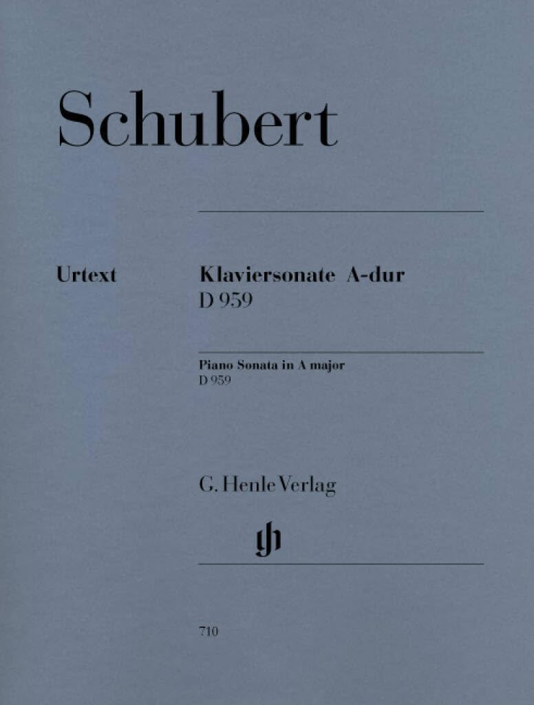 Piano Sonata A major D 959 - piano - (HN 710): Instrumentation: Piano solo