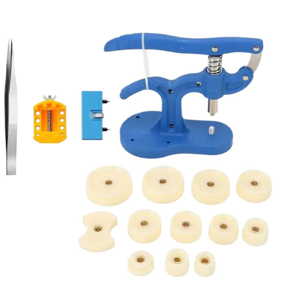 Uhrmacher-Gehäuseboden-Presswerkzeug-Set – rutschfeste Nylon-Einpressbacken, Gehäuseverschluss-Reparaturset (Set316pack)