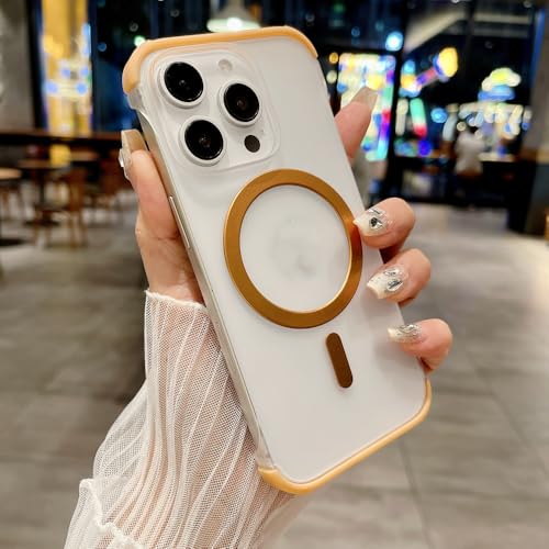 Coque de chargement sans fil magnétique ultra fine mate bronze iPhone 14