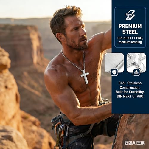 Collier croix Bible homme acier anti-allergie pendentif drapeau USA