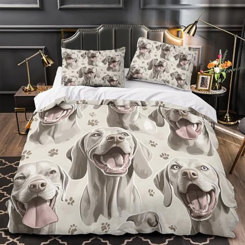 Housse de couette chiens heureux 3D lit simple 135x200 - 2