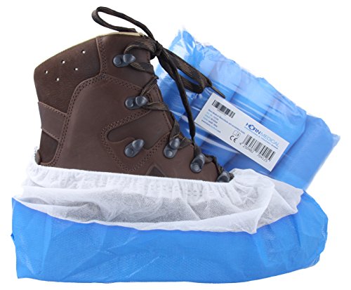 Horn Medical Einheits-Überschuhe - (50 Stück) universell, extra reißfest und flüssigkeitsabweisend mit rutschhemmender anti-slipping Sohle Cover