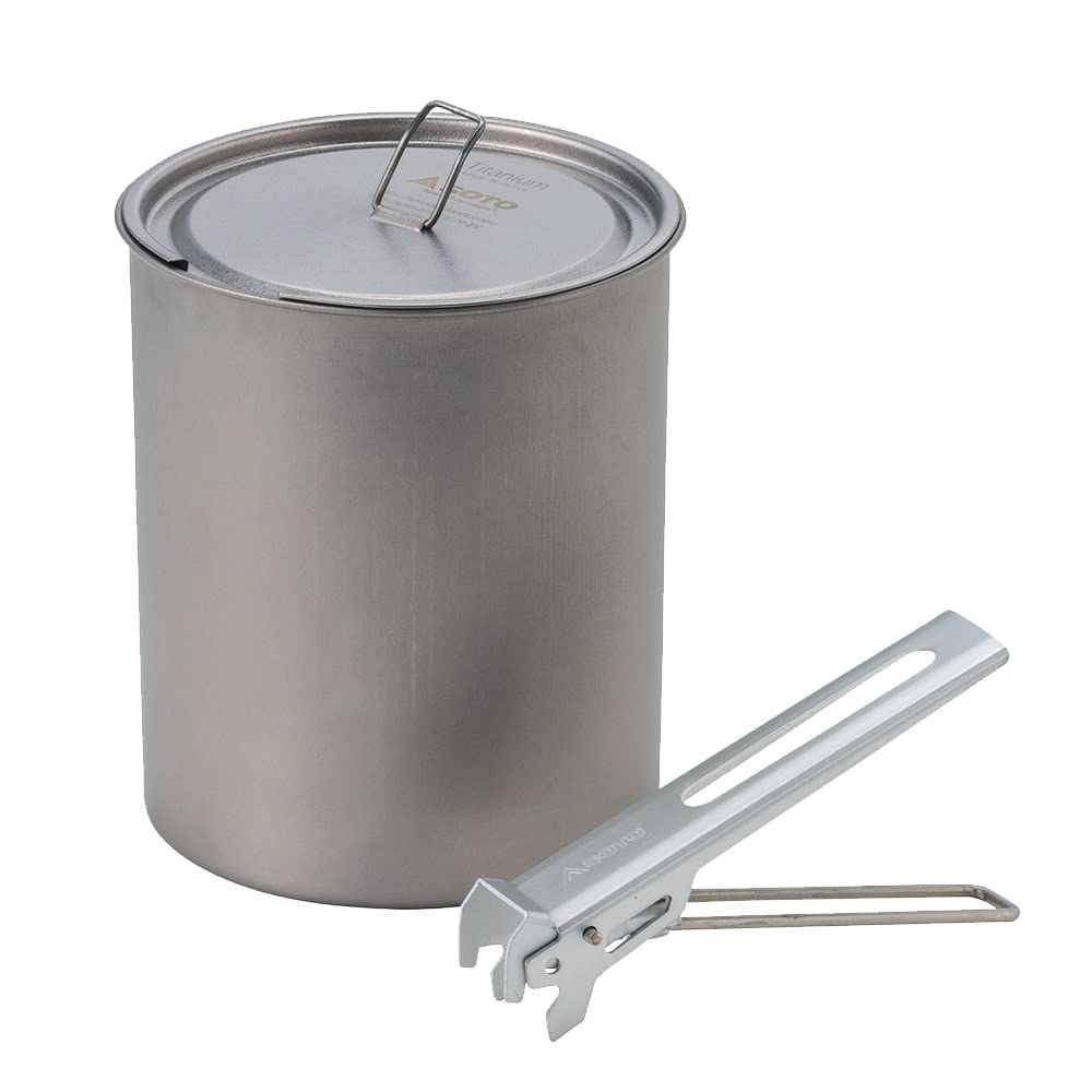 Titanium Pot, Ultralight Backpacking Pot with Lifter for Camping Hiking, Backpacking, Outdoor & Picnic (750ml)