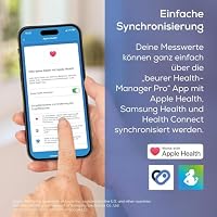 Beurer BM 53 Oberarm-Blutdruckmessgerät, made in Europe,klinisch validiert, AFib-Erkennung zur Schlaganfallprävention, Risikoindikator, Armumfänge, Datenübertragung zu Apple Health und co., Grau-Weiß – Ansicht 6