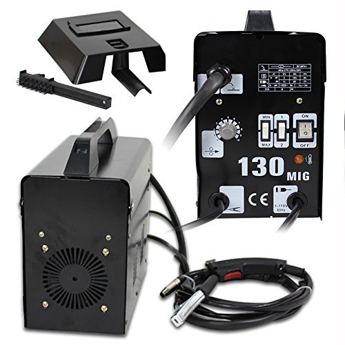 Zeny Mig130 Gas-Less Flux Core Wire Automatic Feed Welder Welding Machine W/Free Mask Ac Current 60 Amp - Commercial Grade - 110 V #TOP3
