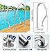 Pool Deck Handrails, Swimming Pool Handrail for Inground Pools, 304 Stainless Steel Swimming Pool Railings for Inground or Steps, Pool Handrail with All Accessories (2 PCS), 31.5 x 8.9 x 18.5 in