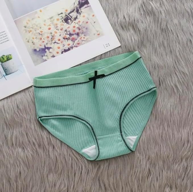 Image of LOURYN KOULYN Women Cotton Hipster Panty Combo | Soft Stretchable Breathable Underwear | Mid Waist Comfortable Ladies Briefs