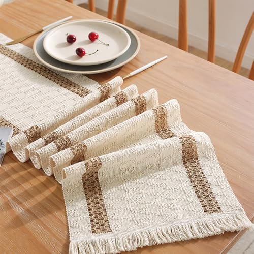 Table Runners for Dining Table, Table Runner, Sideboard Runner with Home Holiday Party Decor Table,Linen Lines Kitchen Dining Room Bedroom Dresser Rustic Home Decor (30*180CM) - Image 6