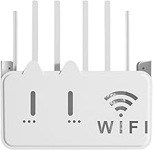 Cute WiFi Router Holder Wall Mount – Decorative Plastic Router Organizer Box Antenna Slots & Cable Management – Stylish Wall Shelf for Home, Bedroom, or Office MULTICOLOUR