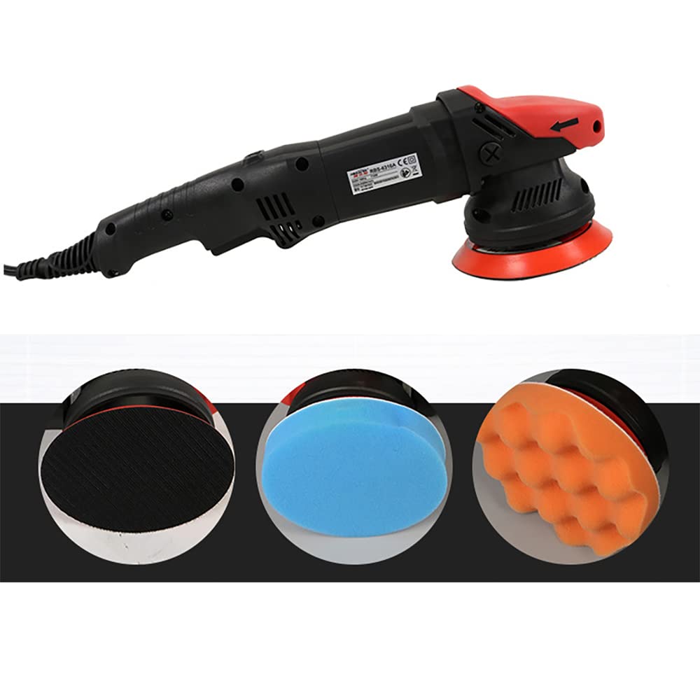 Pulidora de Coches de Mano, Pulidora Automática de Doble Oruga, Pulidora de Cera de Velocidad Variable 220V 710W