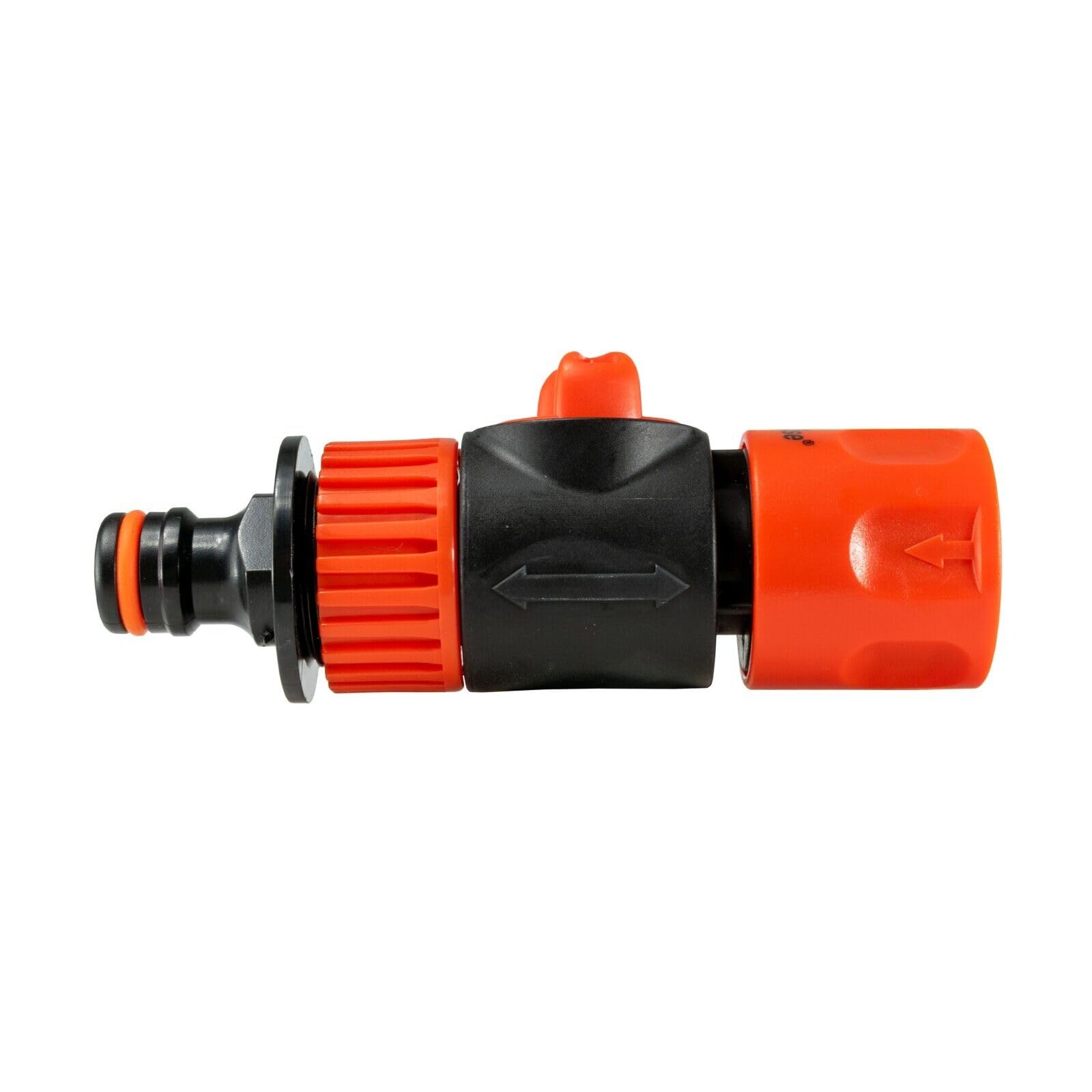 Garden Hose All Connectors Fittings Universal Standard Hozelock Compatible Black VALVES Male Female 3/4 1/2 (Quick to Quick Valve)