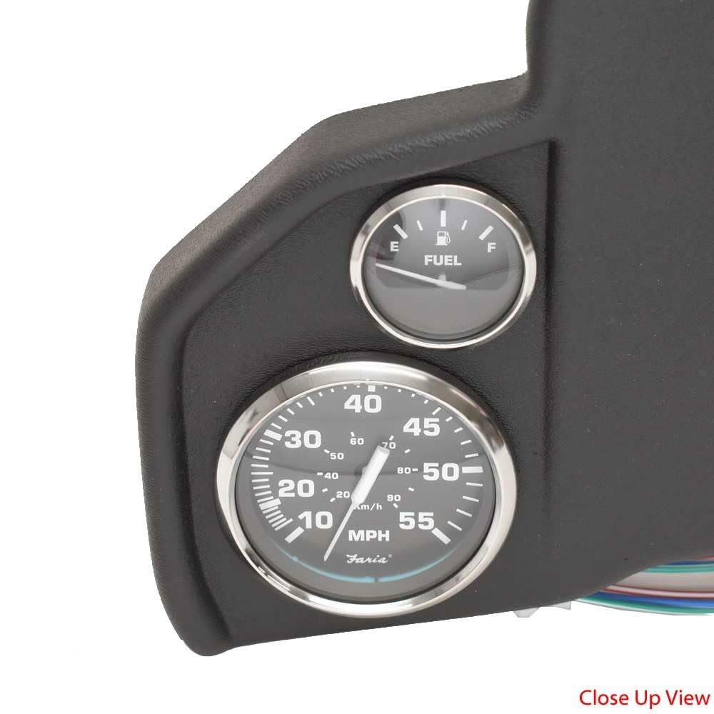 Boat Dash Panel 338412 | RT Series Euro Black Gauges
