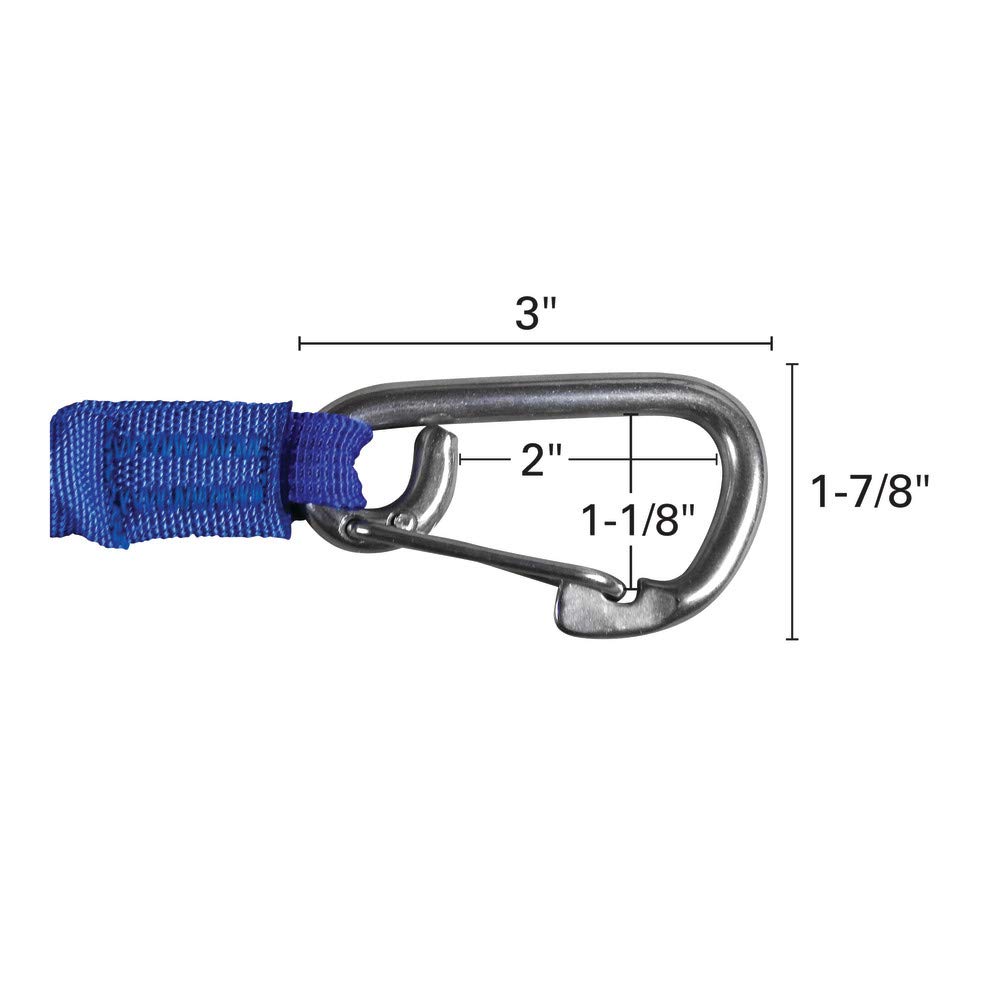 Extreme Max 3006.2918 BoatTector - Amortiguador de línea de alta resistencia y cuerda elástica de almacenamiento, paquete de 2, 72, azul, 72 pulgadas con ganchos medianos