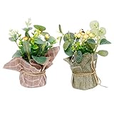 PartyKindom 2pcs Artificial Plant Adornment Simulation Plant Decor Fake Potted Plant Decor for Home/