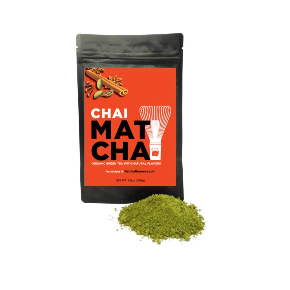 Whistling Kettle Organic Matcha Green Tea Powder - Refreshing & Energizing Tea with Natural Flavors - Chai Tea, 3.5 oz Bag (100 grams)