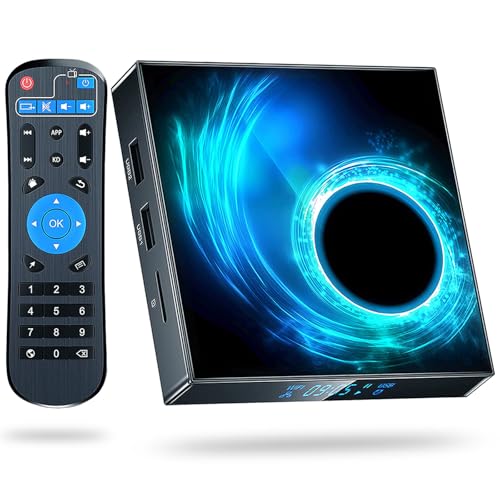 Android TV Box 10.0, Android Box 4GB RAM 32GB ROM, 6K Android Box 4K Allwinner H616 Quad-core Smart TV Box with 2.4G/5G Wi-Fi H.265 6K Ultra HD 3D Bluetooth Smart Box for TV