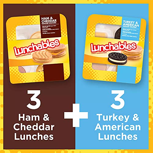 Lunchables Variety Pack 3 Snack Kits (18 Total Lunchables) 9 Ham & Cheddar Cheese And 9 Turkey & American Cheese With Cracker Stackers - Kids' Favorite | Gourmet Kitchn #TOP5