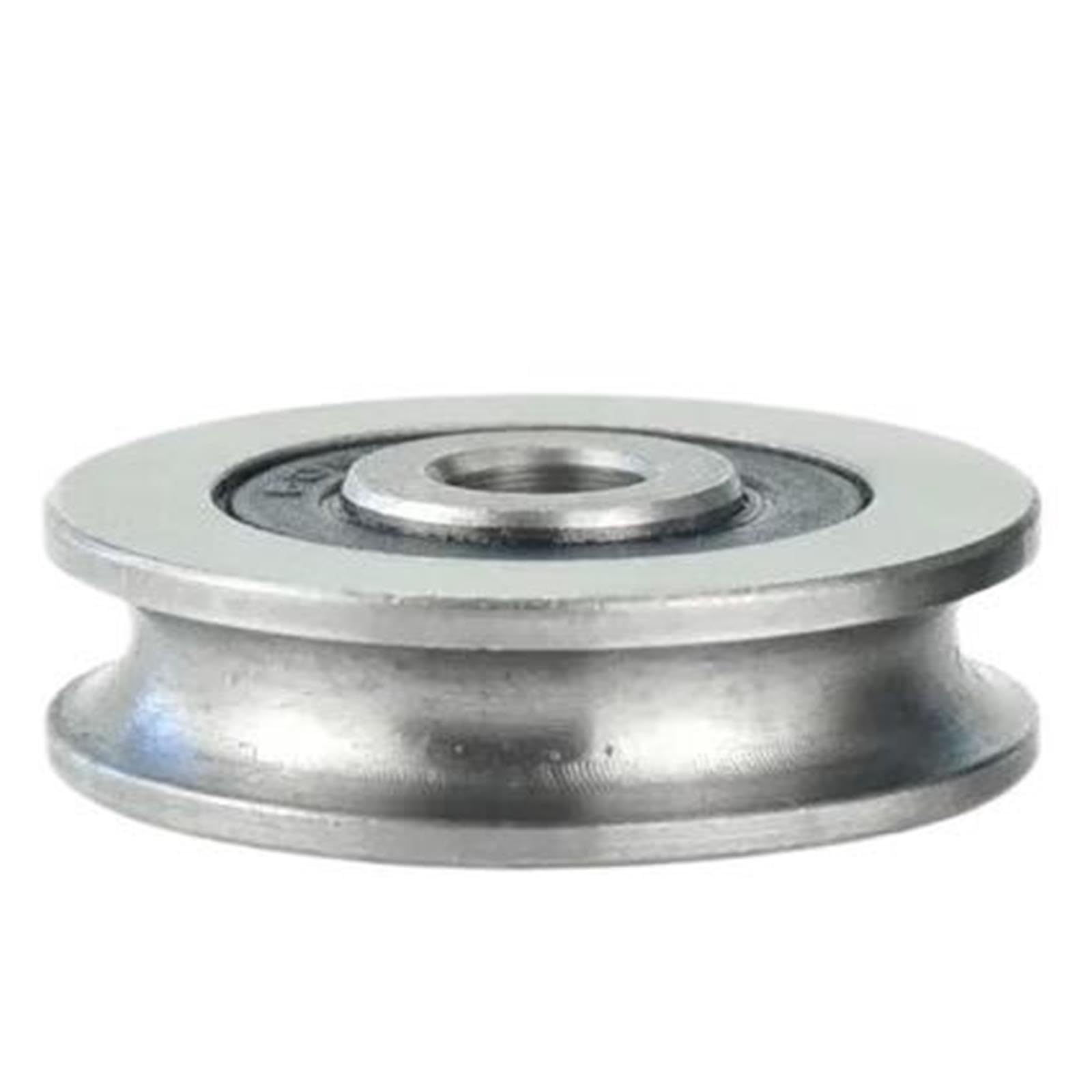 4 Pièces Poulie Acier Inoxydable Rainure U 6x29.3x8mm Roue Câble